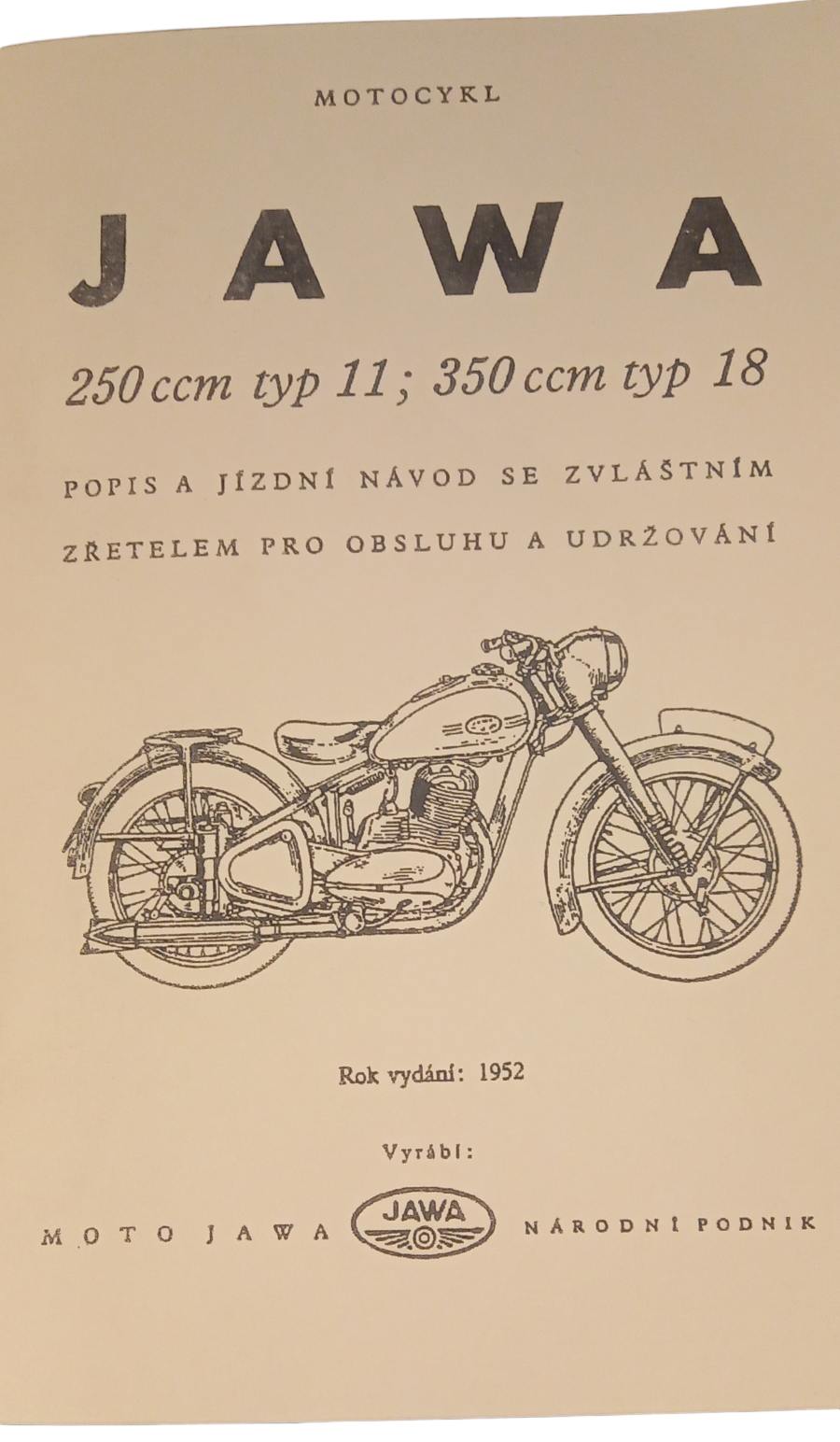 JAWA Pérák 250, 350 návod