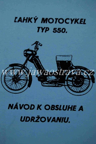 JAWA 550 pařez návod na obsluhu a údržbu