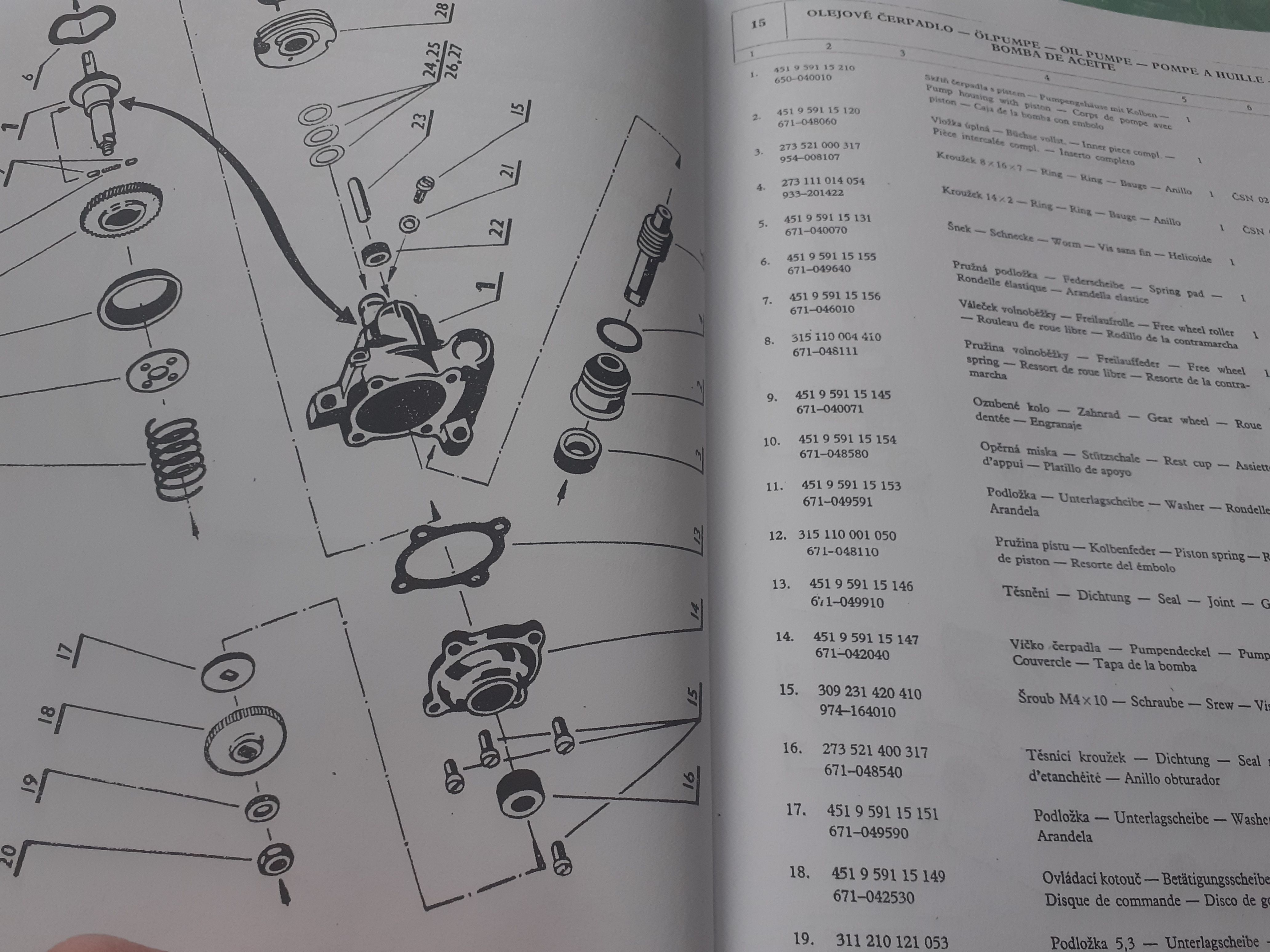 JAWA 634 -5,6,8Katalog náhradních dílů