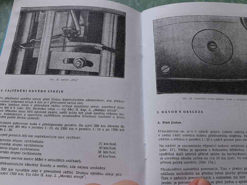 Čezeta 505 Technický popis a jízdní návod